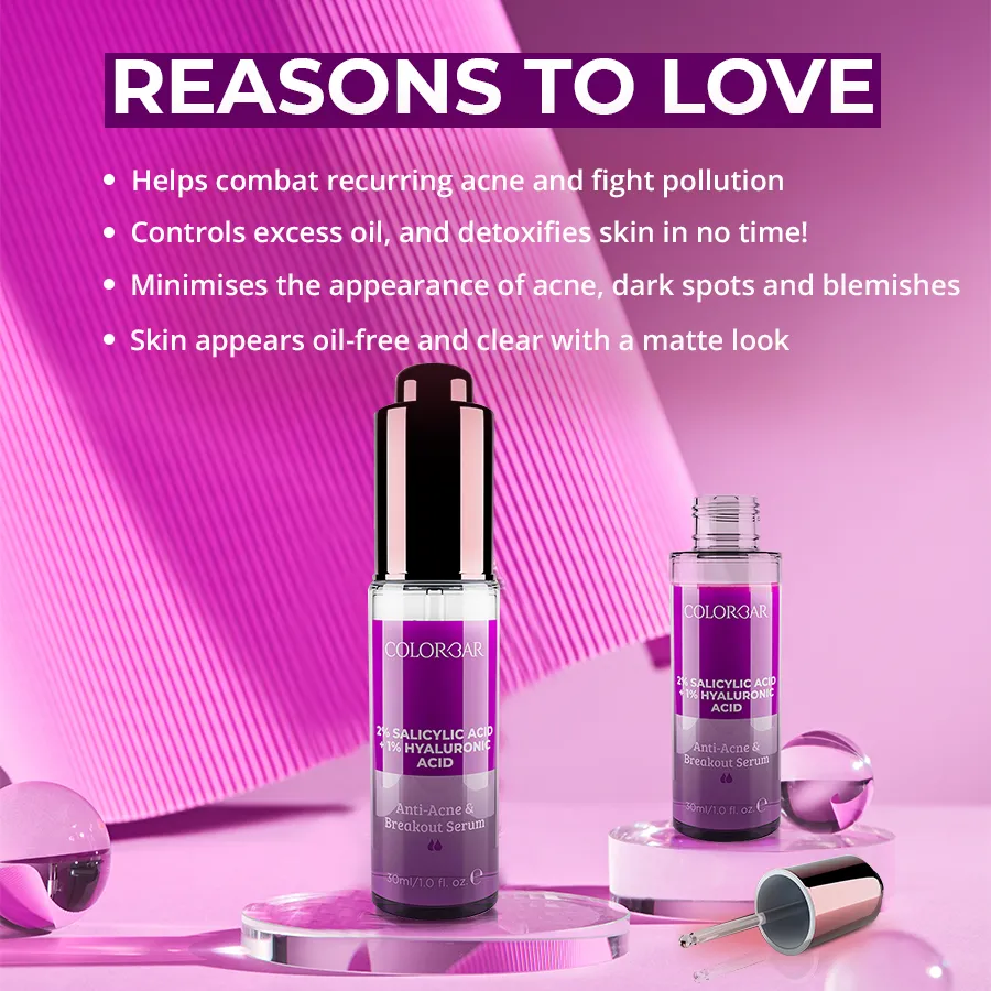 Colorbar Serum 2%Salicylic Acid   1% Hyaluronic Acid
