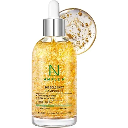 COREANA Ample:N 24k Gold Shot Ampoule 100ml   Hyaluron Shot Eye Cream 25ml, 1pc
