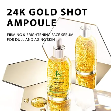 COREANA Ample:N 24k Gold Shot Ampoule 100ml   Hyaluron Shot Eye Cream 25ml, 1pc