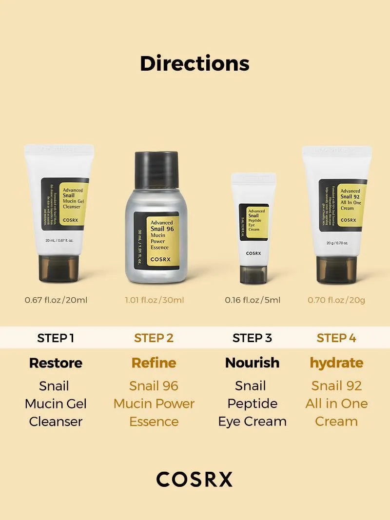 Cosrx ALL ABOUT SNAIL KIT 4-step set