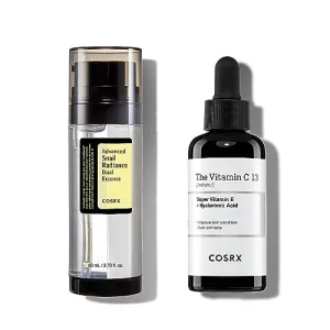 COSRX Anti-aging Serums- Snail Dual Essence 74.3%   Vitamin C 13% Serum, Niacinamide 5%, Intensive Hydrating for Fine lines, Hyperpigmentation, After Blemish Care