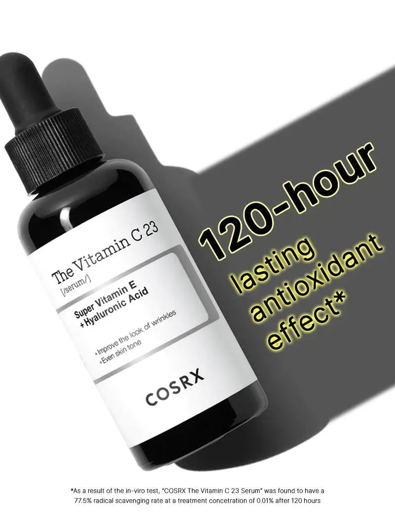 COSRX The Vitamin C 23 Serum Super Vitamin E   Hyaluronic Acid  سيروم فيتامين سي واي والهايلرونك اسد من كوزركس