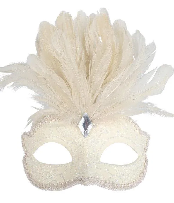 Cream Daniella Masquerade Mask