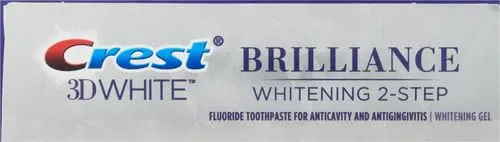Crest 3D White Brilliance 2 Step Kit, Crest 3D White Toothpaste, Deep Clean Toothpaste (4oz)   Teeth Whitening Gel (2.3oz)