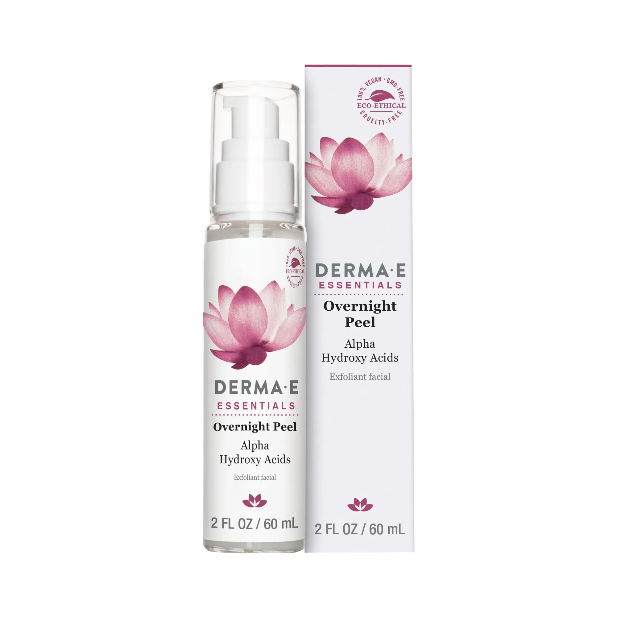 DERMA E Vitamin C Renewing Moisturizer 2 oz   Overnight Peel – Alpha Hydroxy Acid Face Mask for Acne Scars 2 fl oz