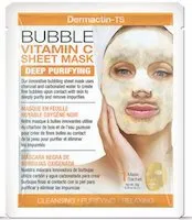Dermactin-TS Facial Bubble Sheet Mask w/Vitamin C, Helps Fight Aging Signs 6PK
