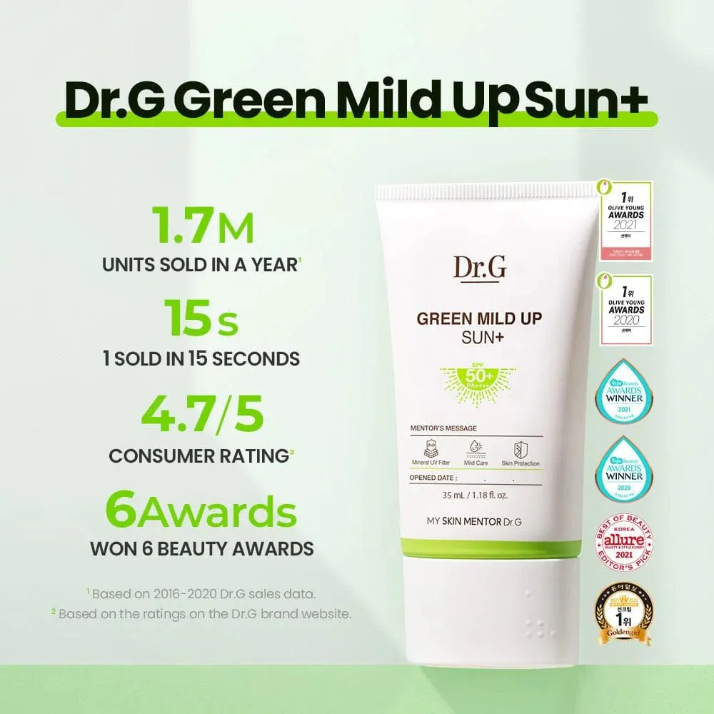 DR.G Green Mild Up Sunscreen 50ml SPF50  PA     (NPN 80124417)
