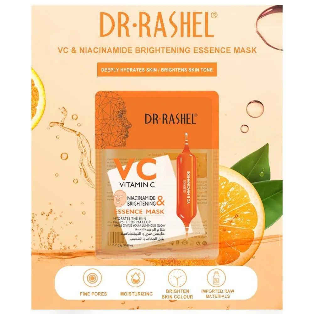 DR.RASHEL 5 PC VC & Niacinamide brightening essence sheet mask DRL-1489