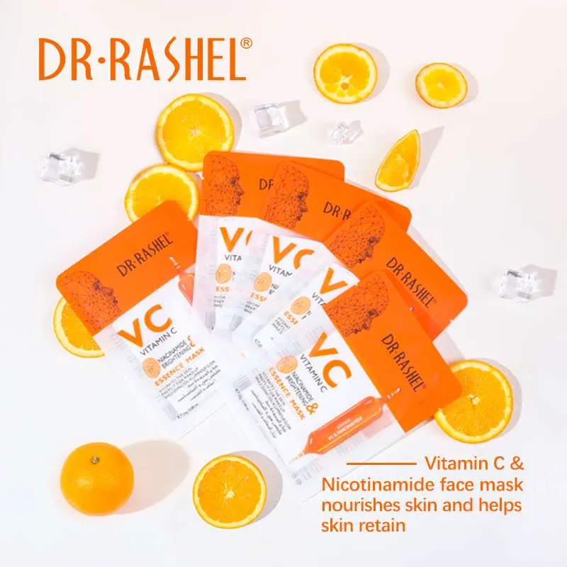 DR.RASHEL 5 PC VC & Niacinamide brightening essence sheet mask DRL-1489