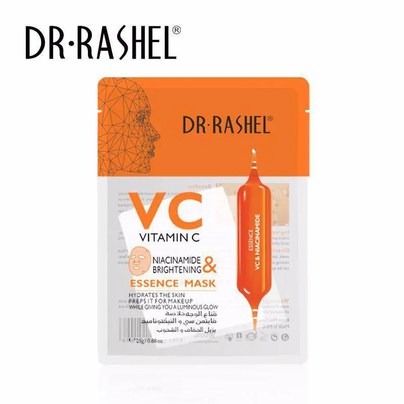 DR.RASHEL 5 PC VC & Niacinamide brightening essence sheet mask DRL-1489