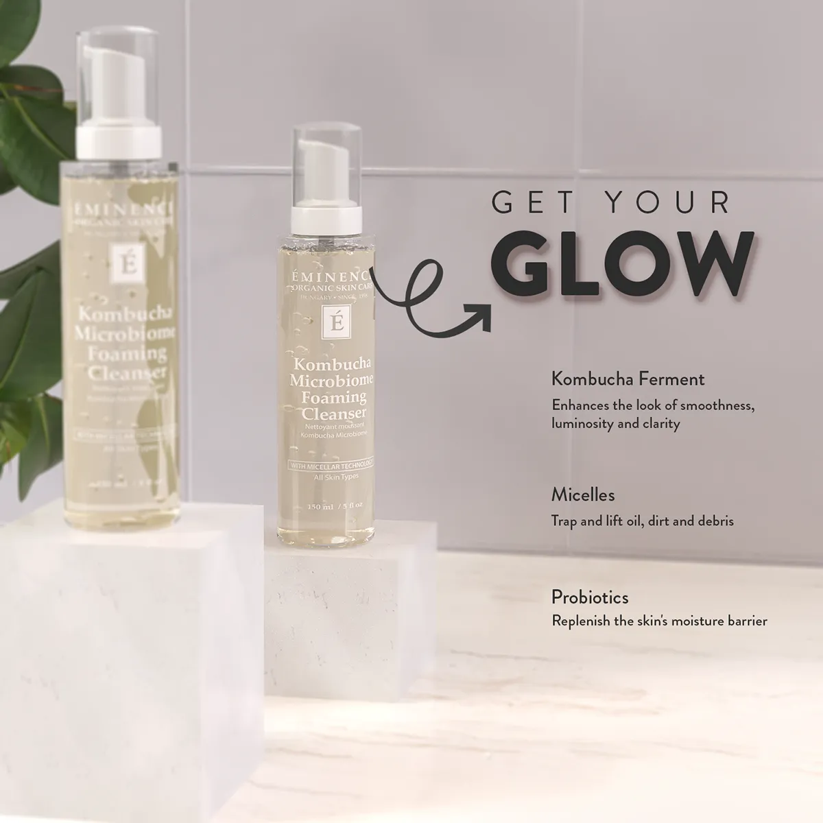 Eminence Organics Kombucha Microbiome Foaming Cleanser