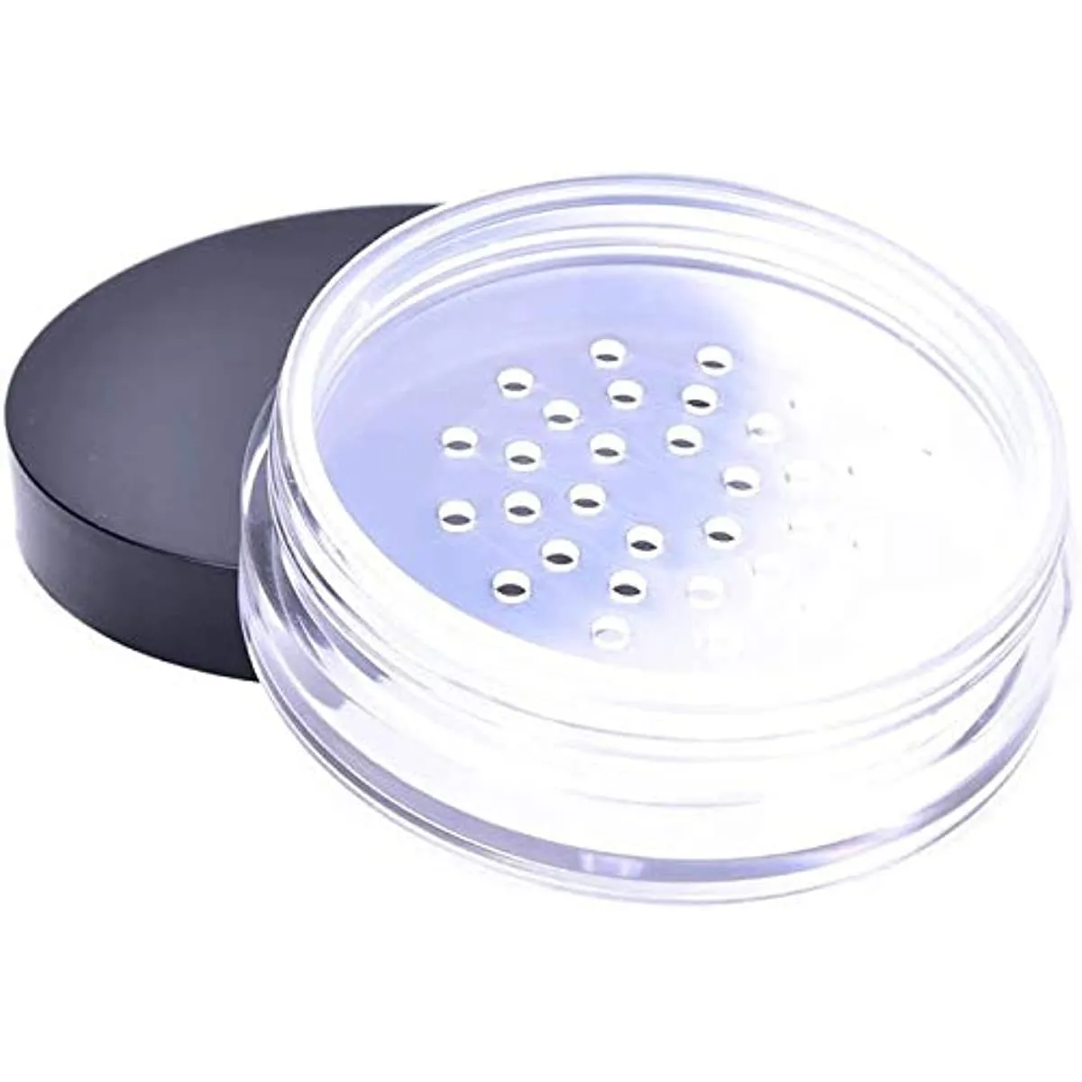 Empty Powder Box Refillable Cosmetic Jar Pot Loose Face Powder Sifter Case Box Puff 3pcs