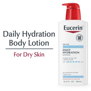 Eucerin Daily Hydration Body Lotion, Unscented Body Lotion, 16.9 Fl Oz Pump Bottle