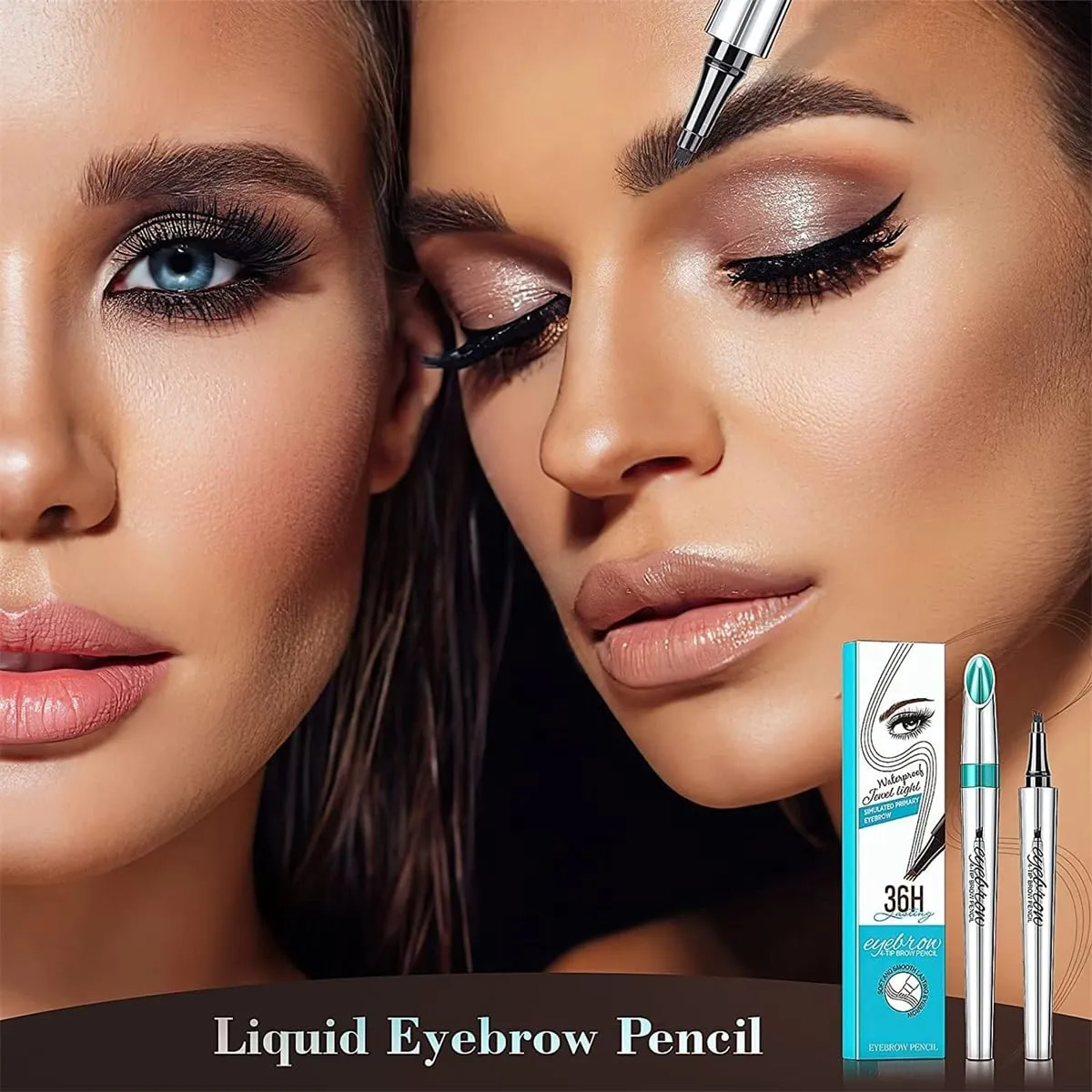 Eyebrow Pencil Eyebrow Microblading PenPencil with an Upgrade Micro-Fork Tip Applicator, Waterproof Long-Lasting Microblading Pencil for Eyebrows,Eyebrow Pencil (Dark Brown)