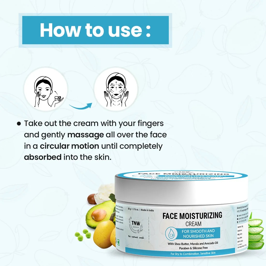Face Moisturizing Cream for Dry to Combination Skin