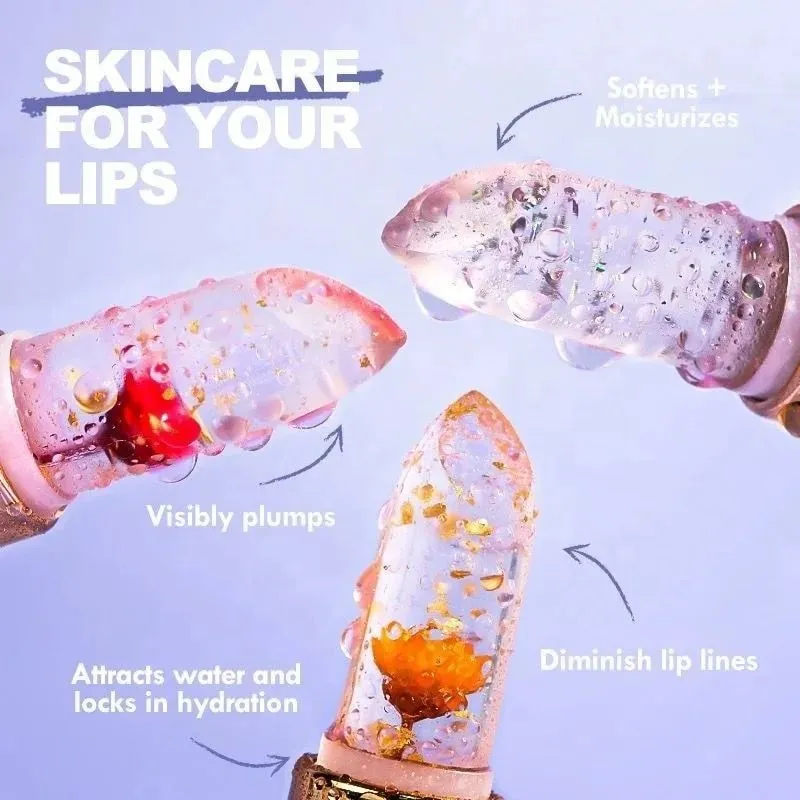 Flower Transparent Tinted Lipstick Moisturizing Lip Balm