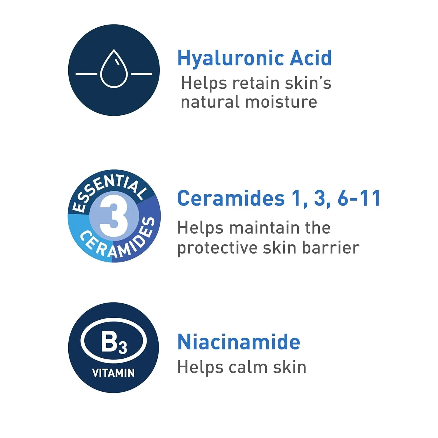 Foaming Facial Cleanser, Daily Face Wash for Oily Skin with Hyaluronic Acid, Ceramides, and Niacinamide, Fragrance Free, 16 Fluid Ounce