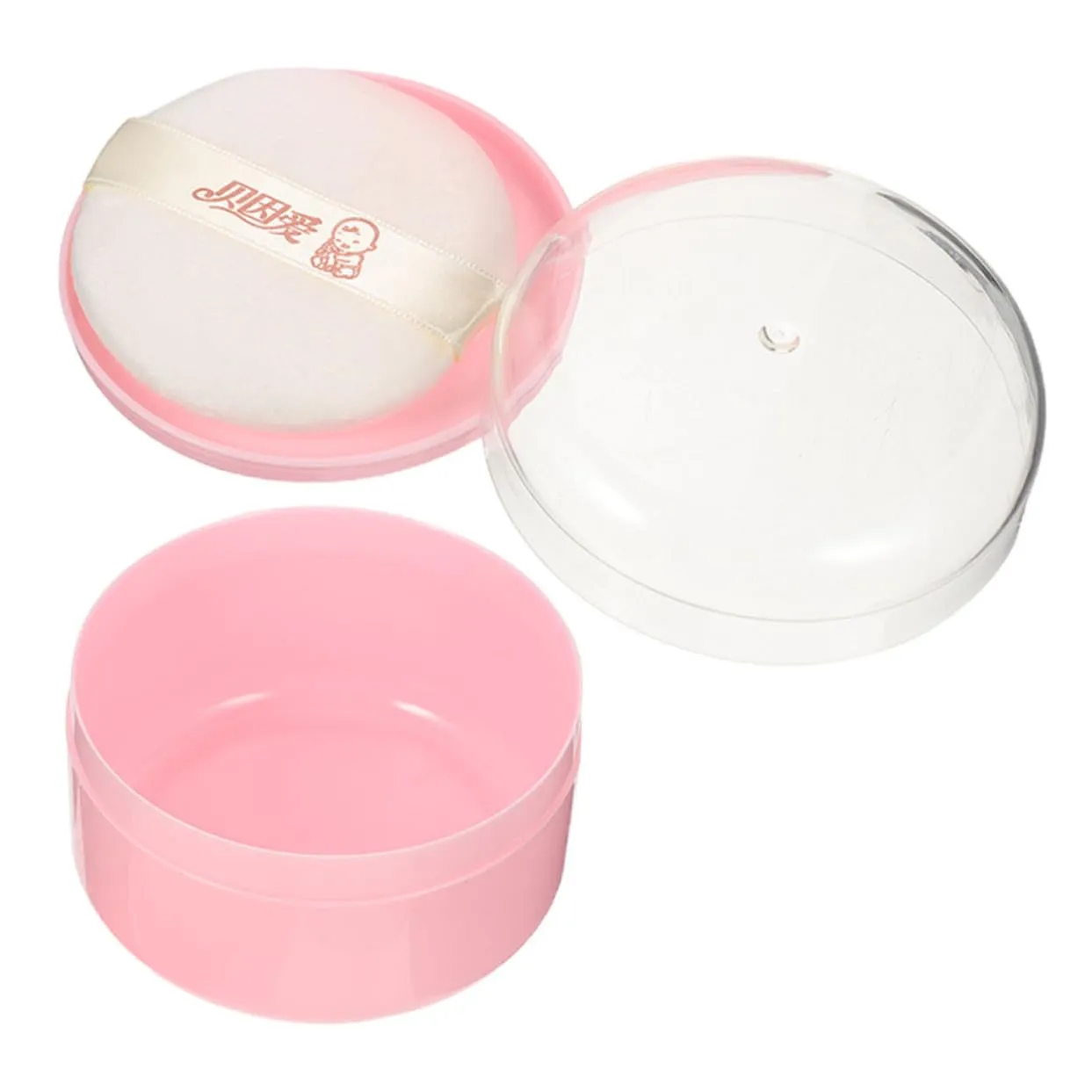 Gatuida Box Body Powder Puff Box Pantry Holder Shampoo Puff Case Setting Puff Dryer Foaming Hand Soap Dispenser Airtight Container Food Container Balm Pots Synthetic Sponge Pink