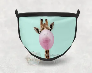 Giraffe Blow Bubble Gum Printed Mask