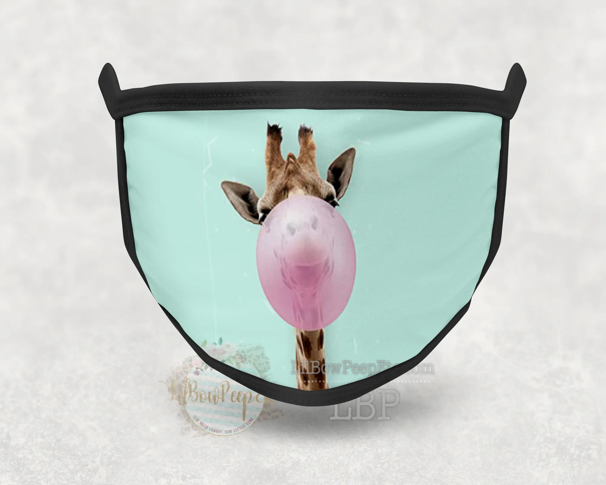Giraffe Blow Bubble Gum Printed Mask