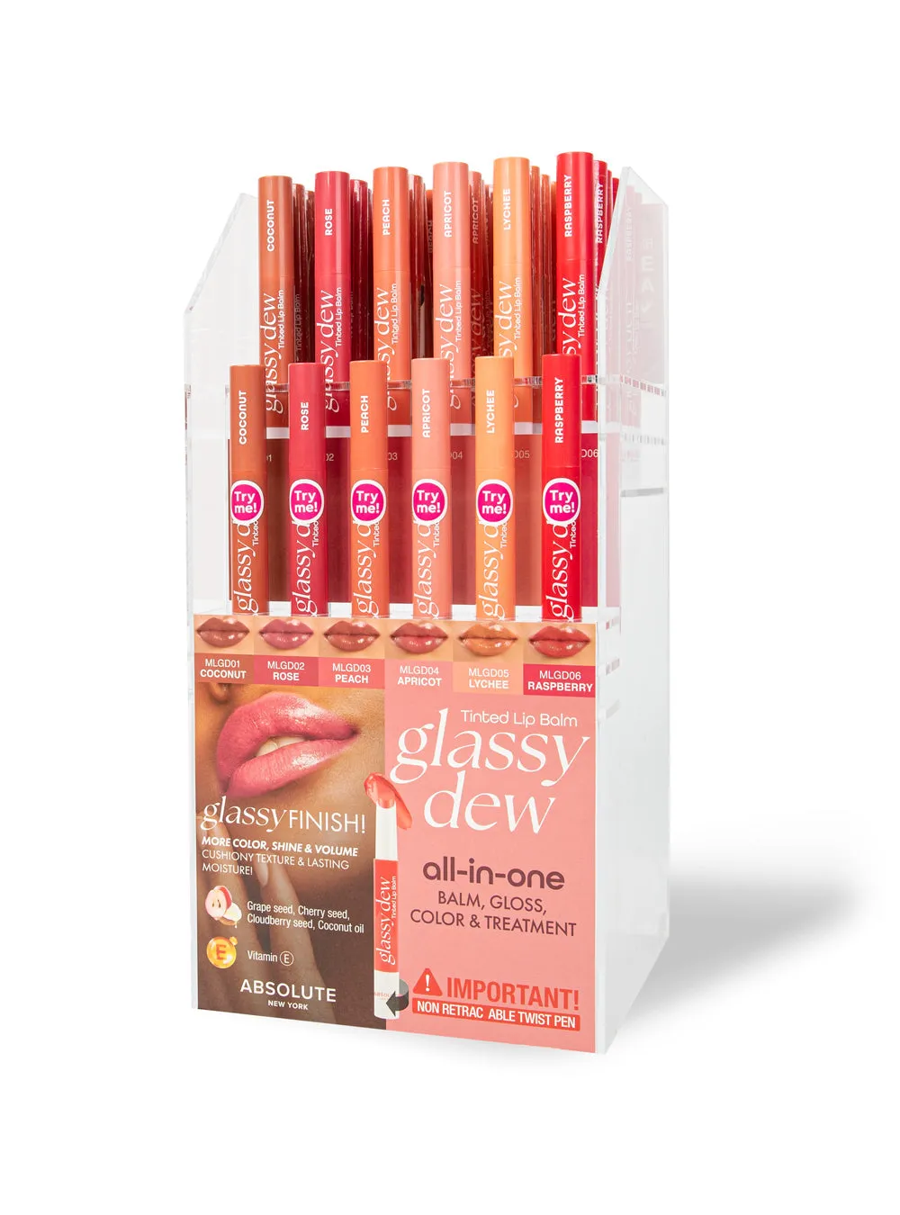 GLASSY DEW TINTED LIP BALM Display (ST-MLGD)