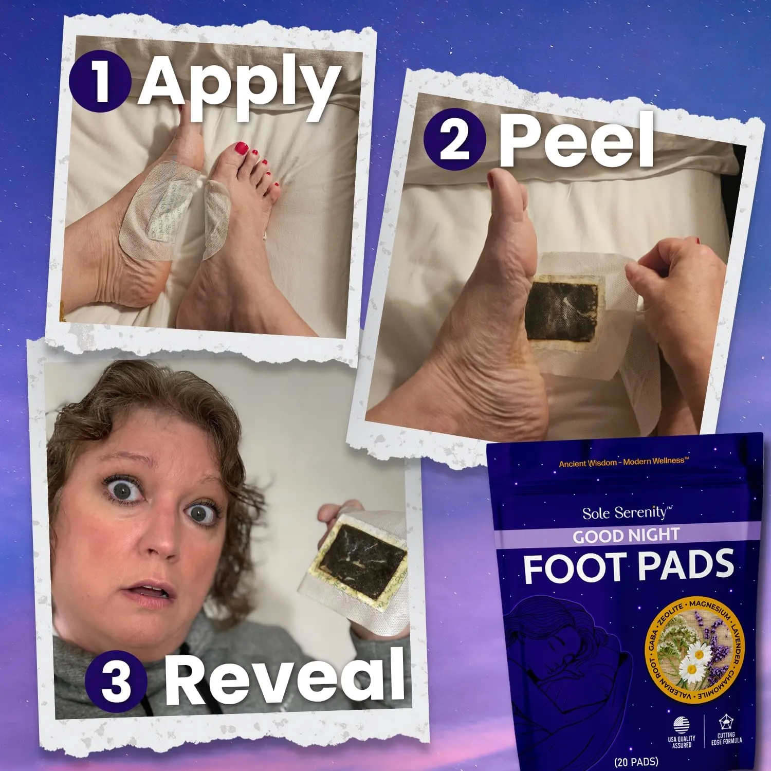 Good Night Sleep Detox Foot Pads with Magnesium Glycinate