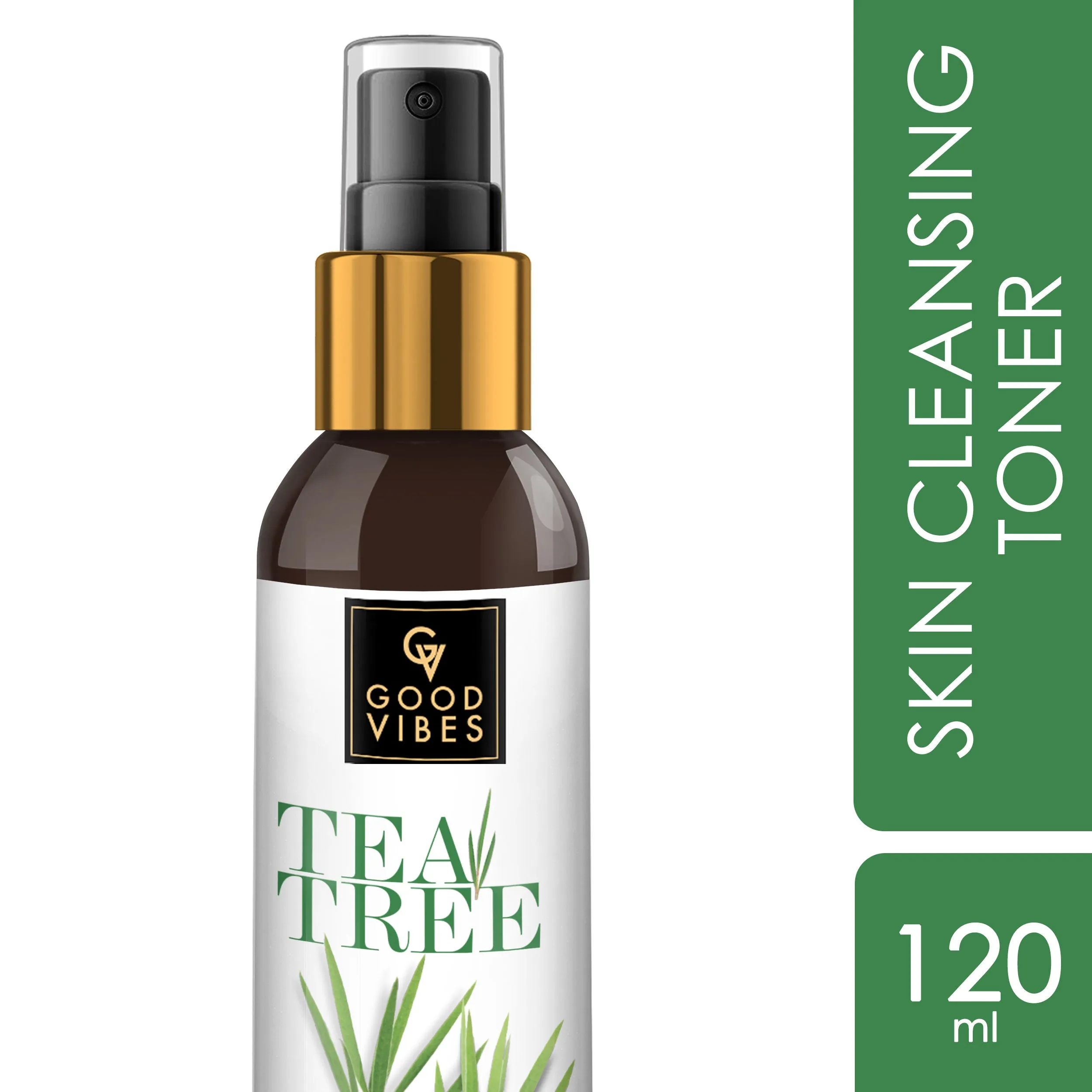 Good Vibes Tea Tree Cleansing Toner | Hydrating, Anti-Acne | With Green Tea | No Alcohol, No Parabens, No Sulphates, No Mineral Oil (120 ml)
