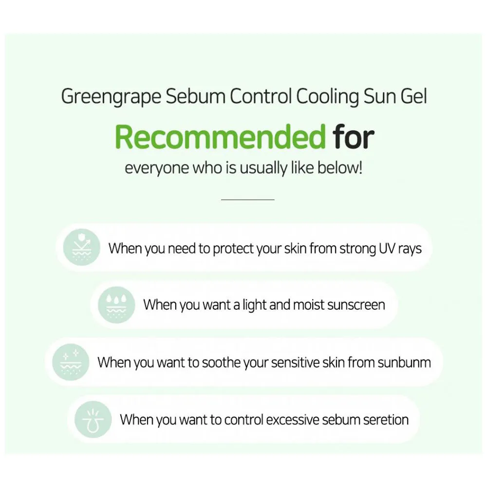 Green Grape Sebum Control Sun Gel SPF50  / PA    