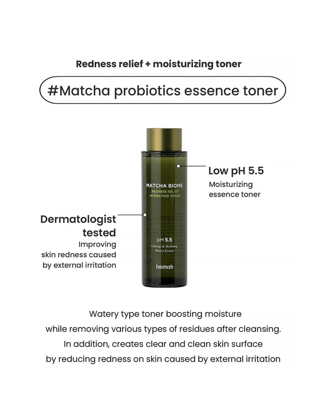 Heimish Matcha Biome Redness Relief Hydrating Toner
