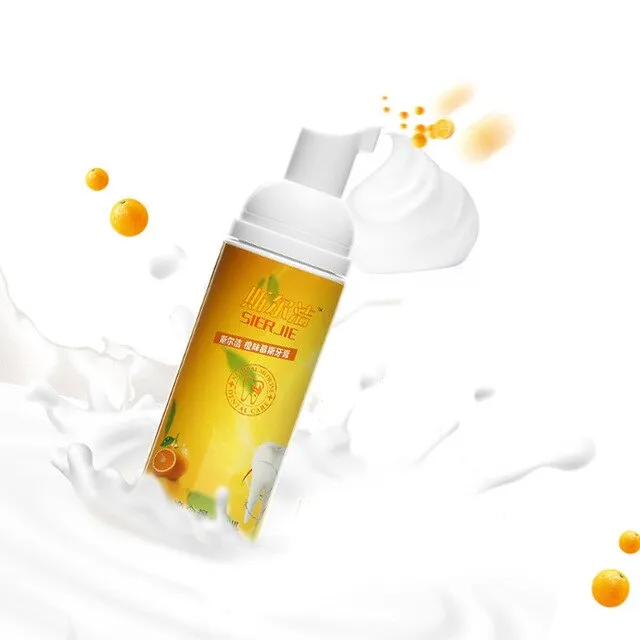 Hot Sale Teeth Whitening Essence Oral Rinses Plaque Stains Removal Orange Flavour Toothpaste