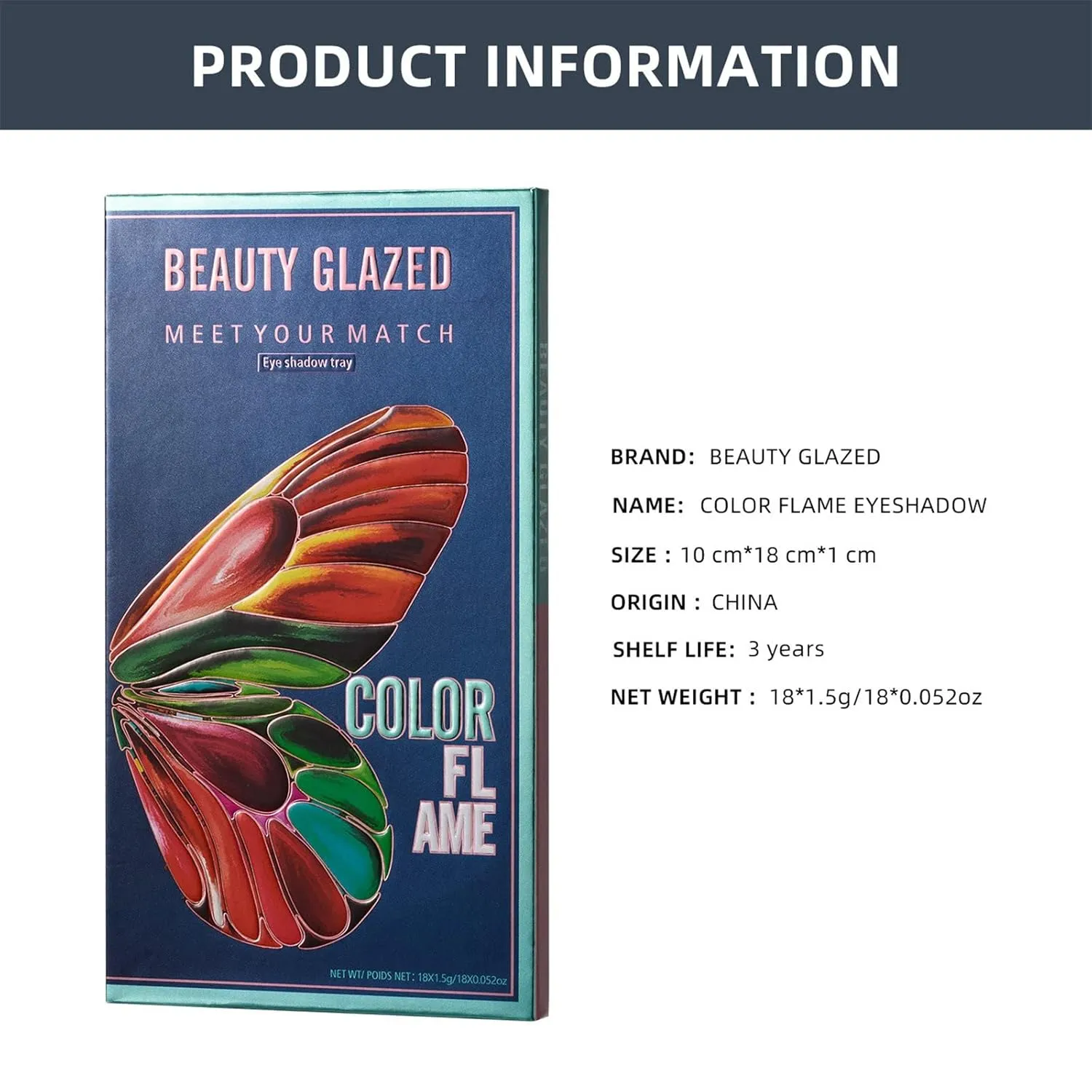 Hwm705b Butterfly Palettes Color Mattes Glitter Eyeshadow Makeup Palettes Highly Pigmented Creamy Blendable Eye Palettes Multidimensional Eye Look Makeup Palettes Makeup Organizer