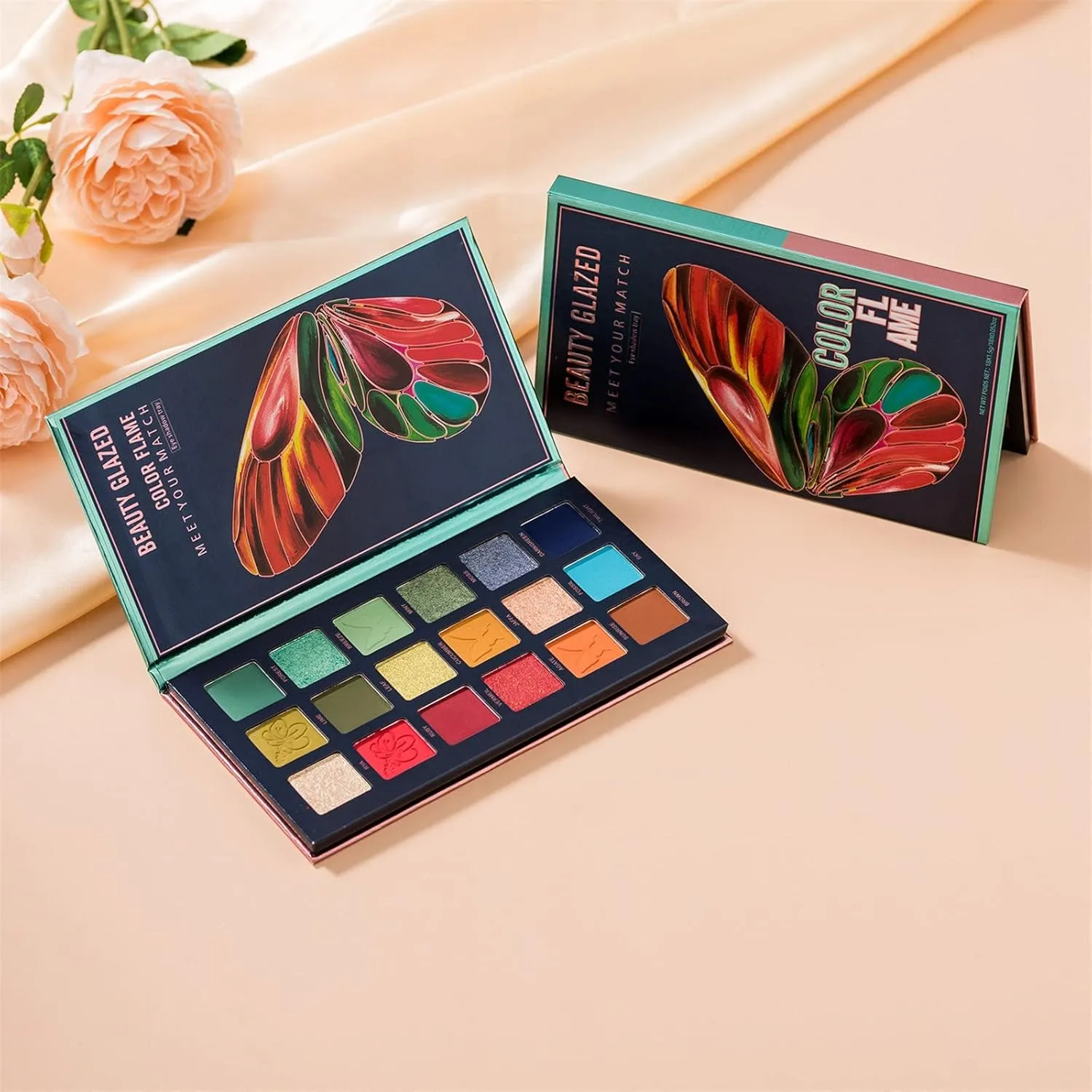 Hwm705b Butterfly Palettes Color Mattes Glitter Eyeshadow Makeup Palettes Highly Pigmented Creamy Blendable Eye Palettes Multidimensional Eye Look Makeup Palettes Makeup Organizer