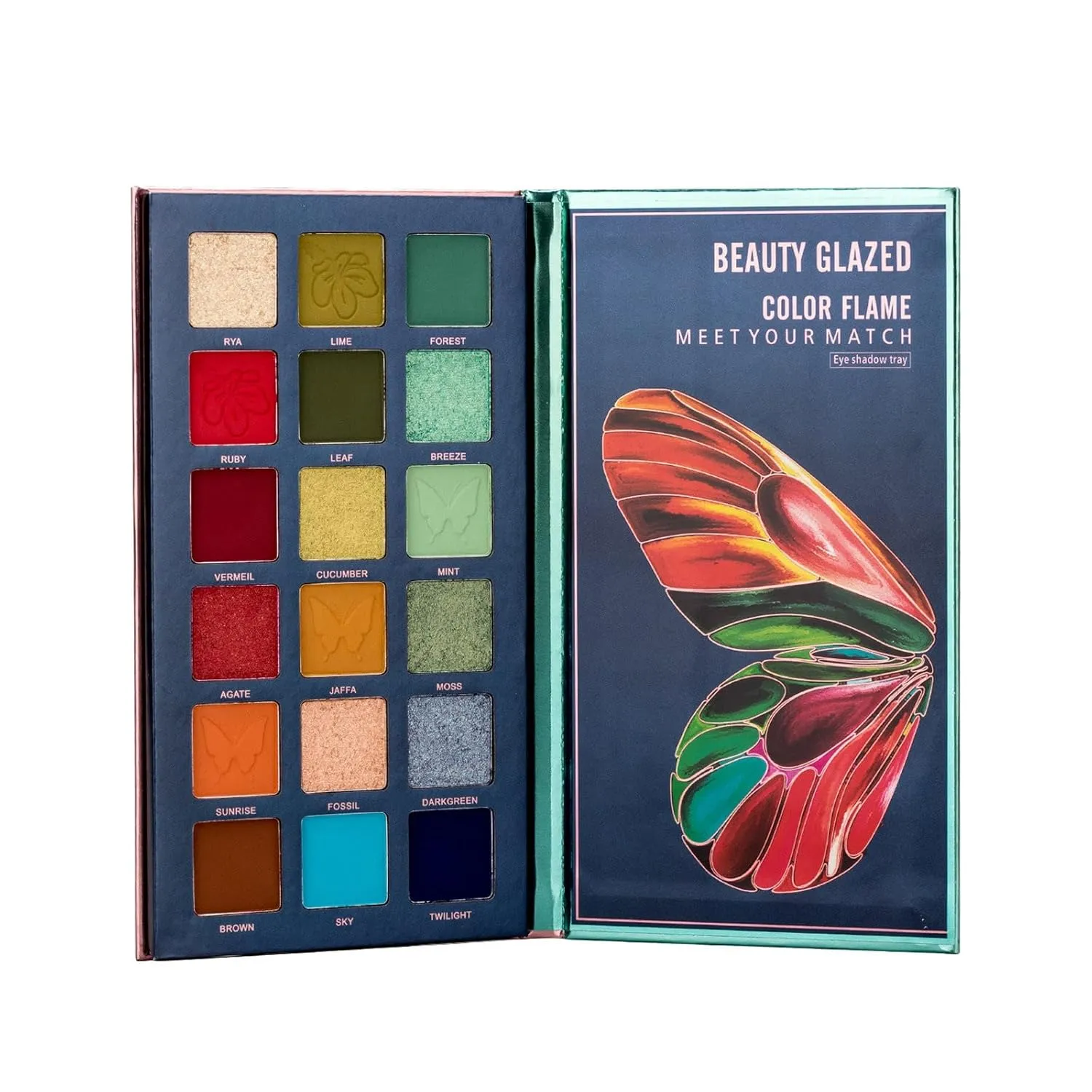 Hwm705b Butterfly Palettes Color Mattes Glitter Eyeshadow Makeup Palettes Highly Pigmented Creamy Blendable Eye Palettes Multidimensional Eye Look Makeup Palettes Makeup Organizer