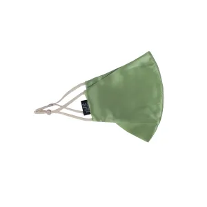 Ice-Cream 100% Organic Mulberry Silk Face Mask with Filter | Sage Green