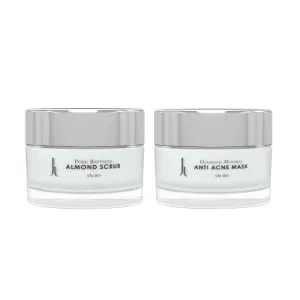 Jill Lowe Almond Pore Refining Scrub 30mL and Jill Lowe Diamond Mineral Anti-Acne Mask 30mL