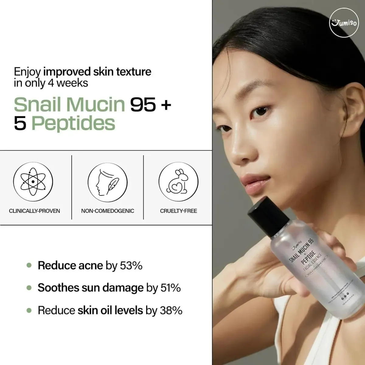 JUMISO Snail Mucin 95   Peptide Facial Essence 140 ML