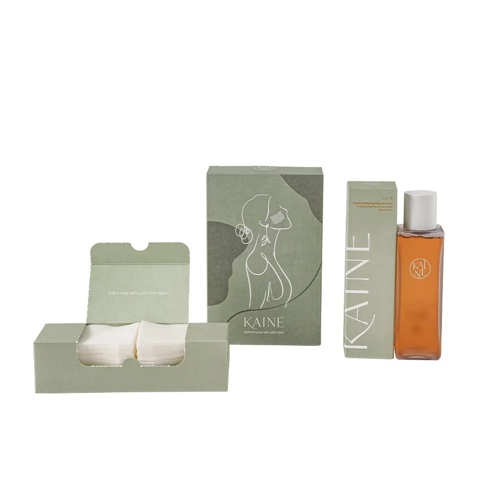 KAINE Kombu Balancing Ampoule Toner   Cotton Pads Set