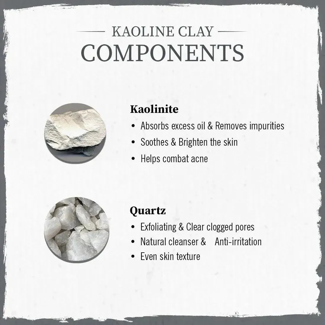Kaolin Clay Powder Face Pack For Women & Men, Brightening   Absorbs Excess Oil