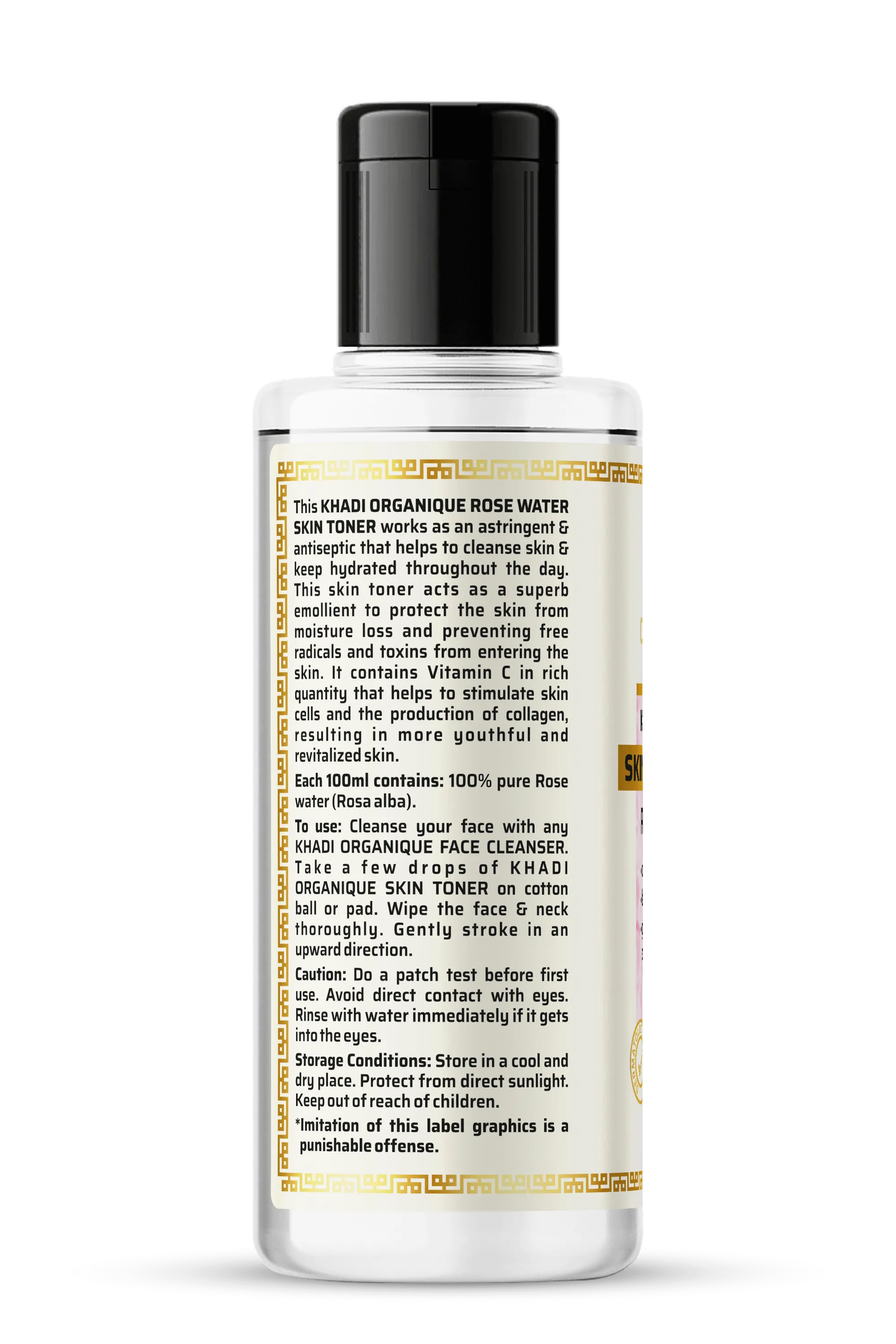Khadi Organique Pure Rose Water Skin Toner 210ml