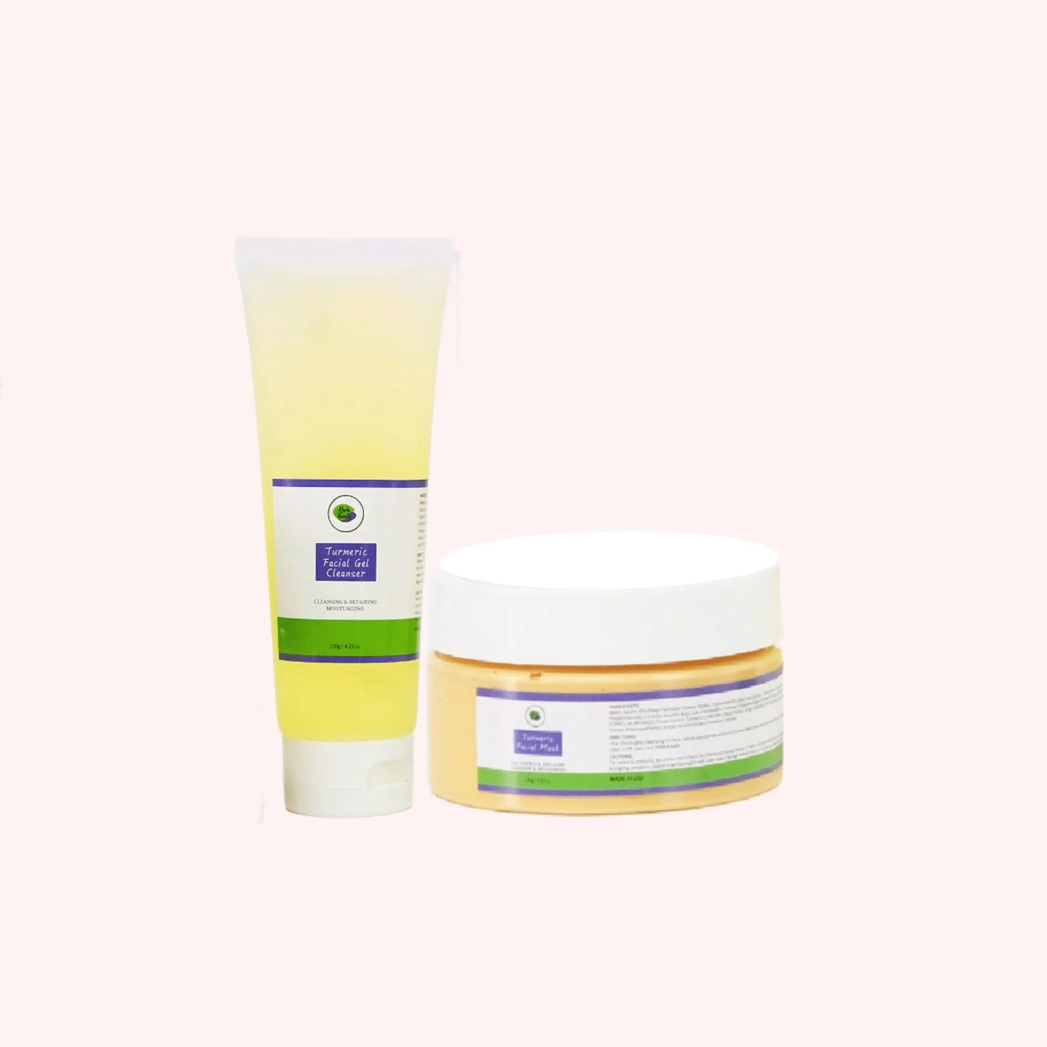 Khichi Beauty 2 Piece Essential Luxury Turmeric Facial System, Brighten and Firm,