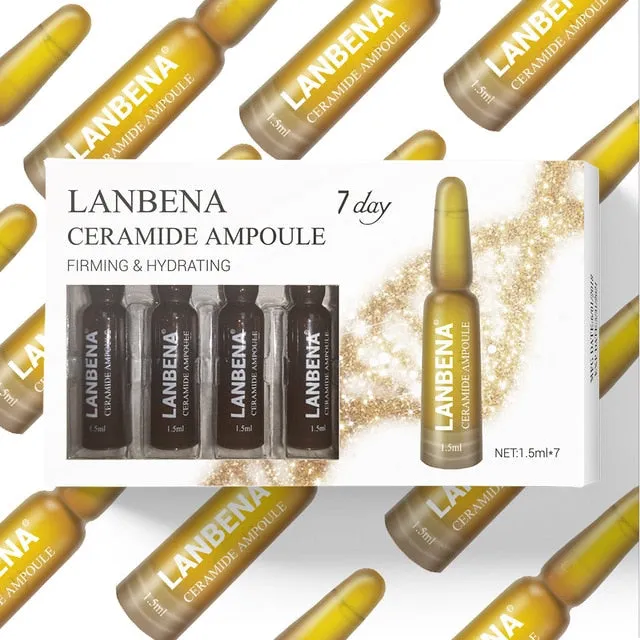LANBENA 24K Gold Retinol Q10 Ampoule Serum Hyaluronic Acid Vitamin C Anti-Aging Puffiness Wrinkle Moisturizing Serum Skin Care