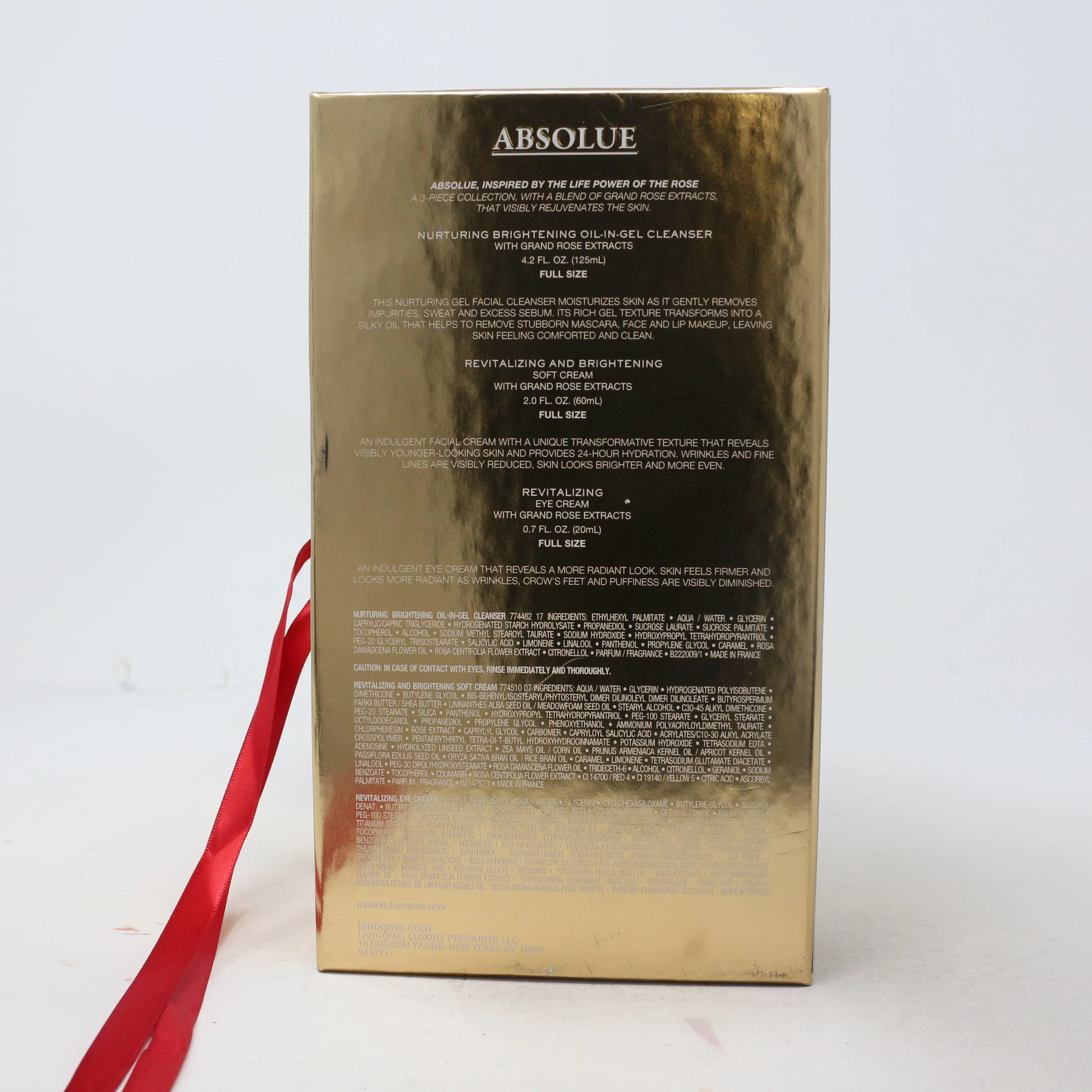 Lancome Absolue Collection Soft Cream 3-Pcs Gift Set  Slightly Damaged Box