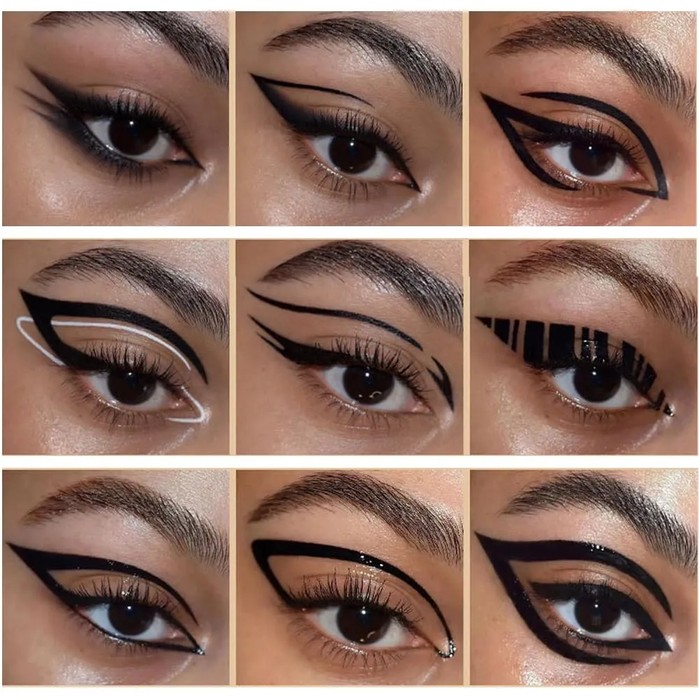 Liquid Eyeliner Waterproof Long Lasting Precise Eyeliner Pen Highly Pigmented Eye Liners Makeup (Black)