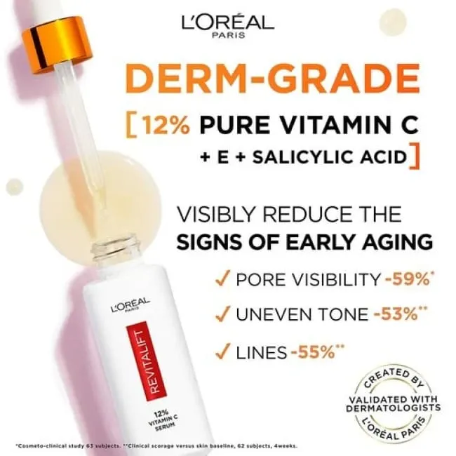 L'Oréal Paris Revitalift Clinical 12% Pure Vitamin C Brightening Face Serum