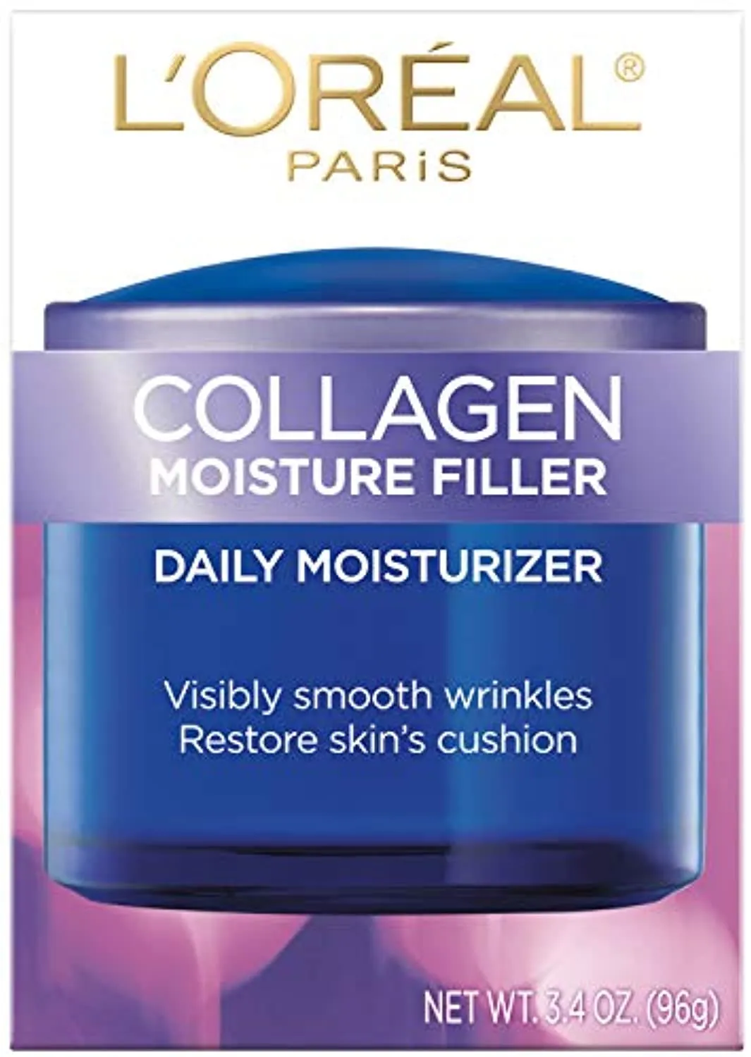 L'Oreal Paris Skincare Collagen Face Moisturizer, Day and Night Cream, Anti-Aging Face, Neck and Chest Cream to smooth skin and reduce wrinkles, 3.4 oz, Packaging May Vary