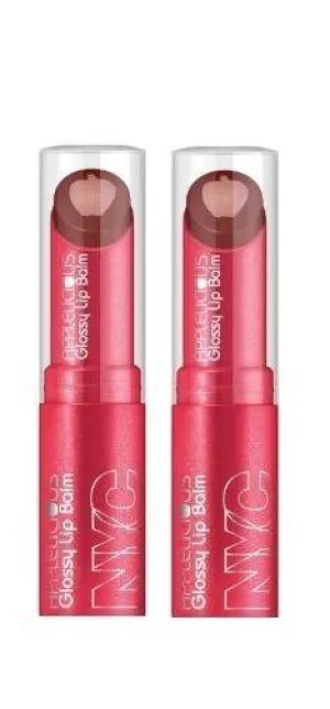 Lot Of 2 - Nyc New York Color Applelicious Glossy Lip Balm Chocolate Apple 352