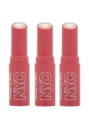 Lot Of 3 - Nyc New York Color Applelicious Glossy Lip Balm ~ Blushing Golden 350
