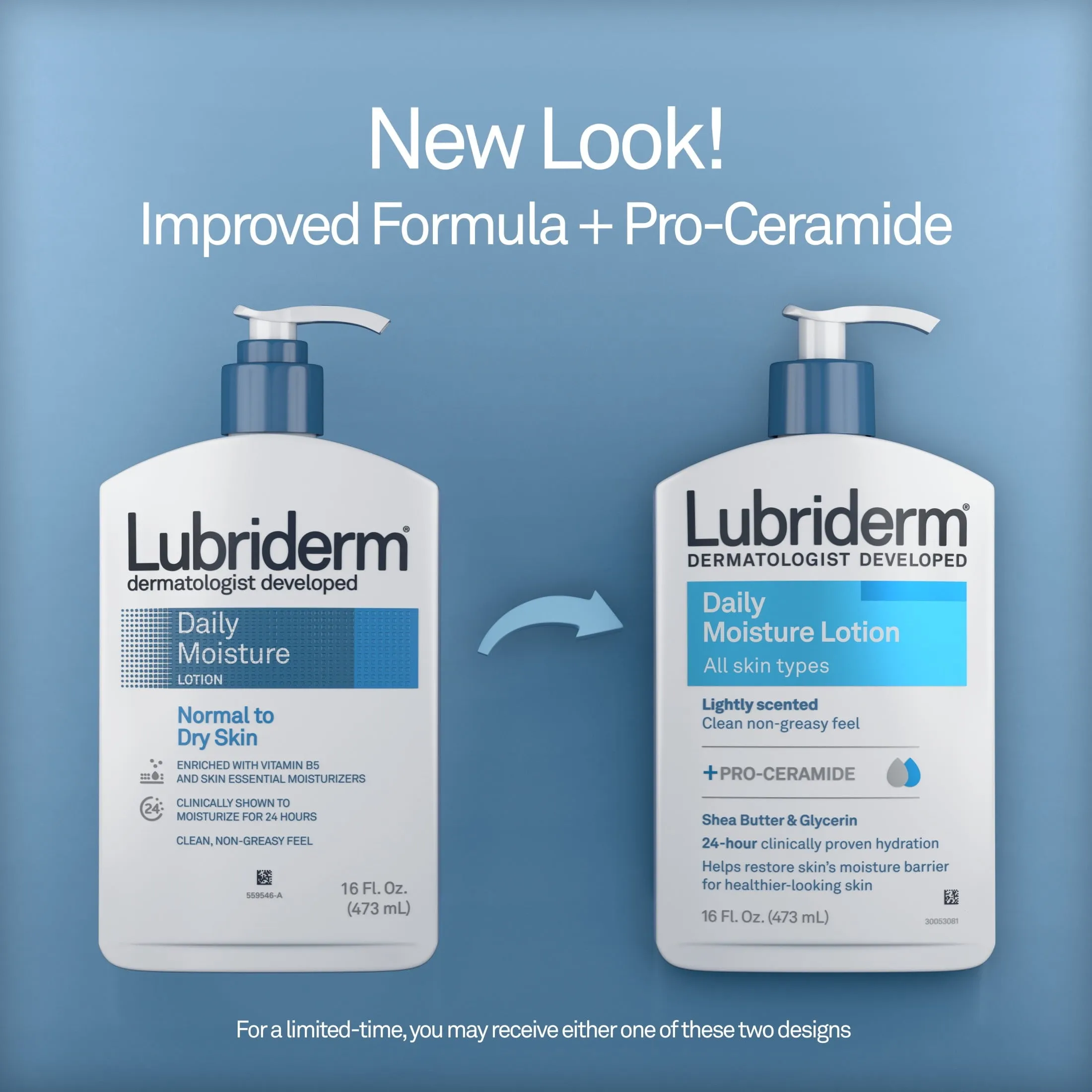 Lubriderm Daily Moisture Body Lotion   Pro-Ceramide, 16 fl. oz