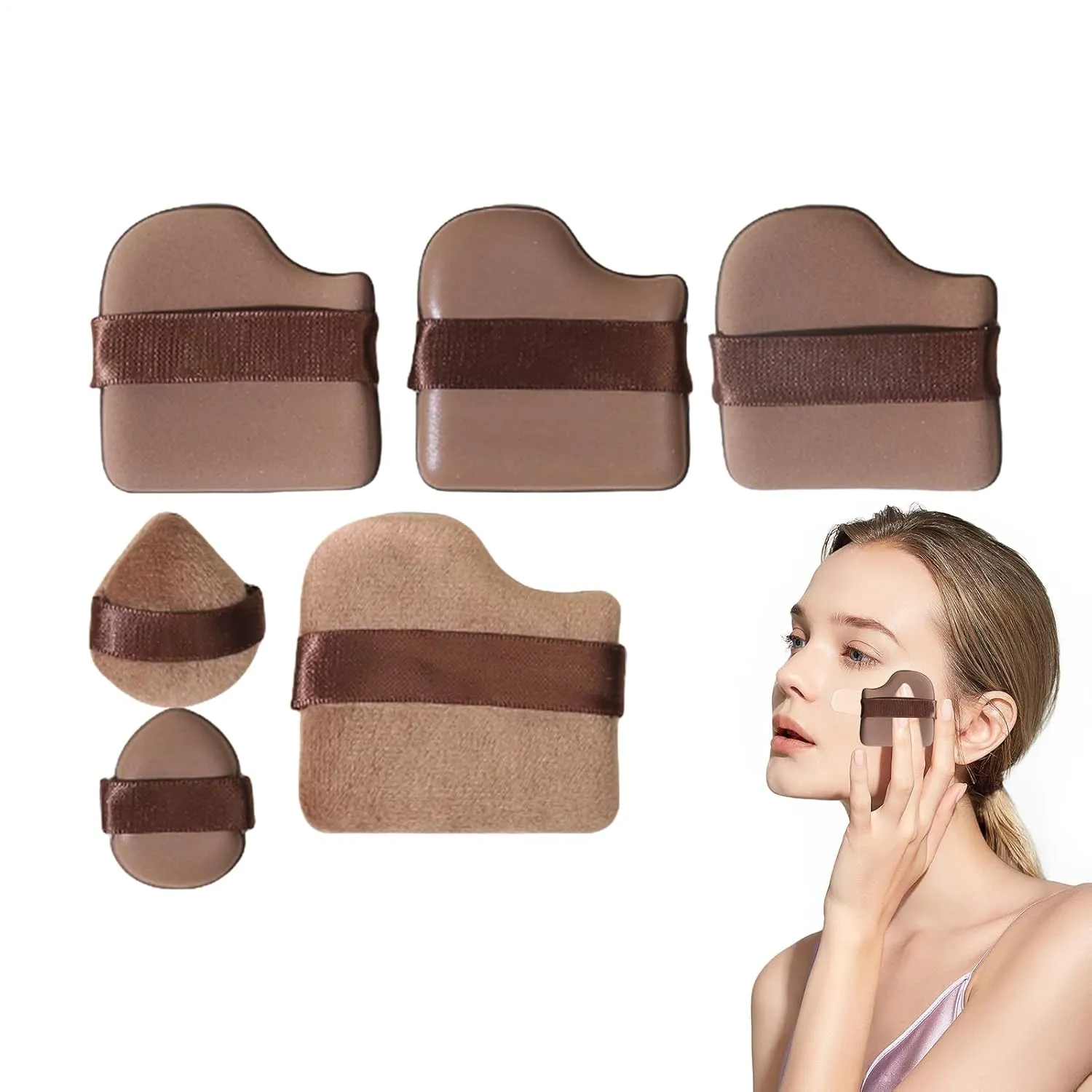 Makeup Powder Puff | Setting Powder Puff | Soft Reusable 1 Set Beauty Tools for Women Home Foundation Contouring Girls Blending Travel