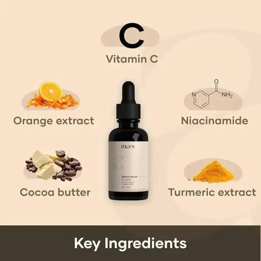Mars Serum Vitamin C Face Serum for Glowing & Brightening 60ml
